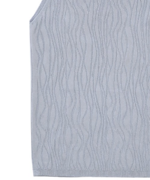 select MOCA（セレクトモカ）の「2021 SS ウェーブデザインタンクトップ（タンクトップ・レディース・サックスブルー/ホワイト/ライトオリーブ/ラベンダー・FREE）」の21枚目の写真