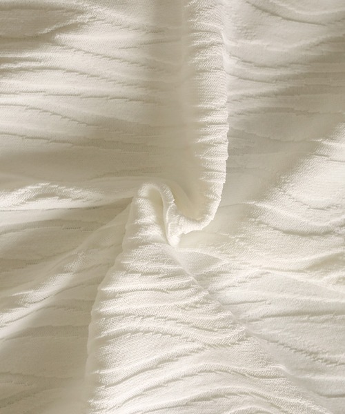 select MOCA（セレクトモカ）の「2021 SS ウェーブデザインタンクトップ（タンクトップ・レディース・サックスブルー/ホワイト/ライトオリーブ/ラベンダー・FREE）」の9枚目の写真