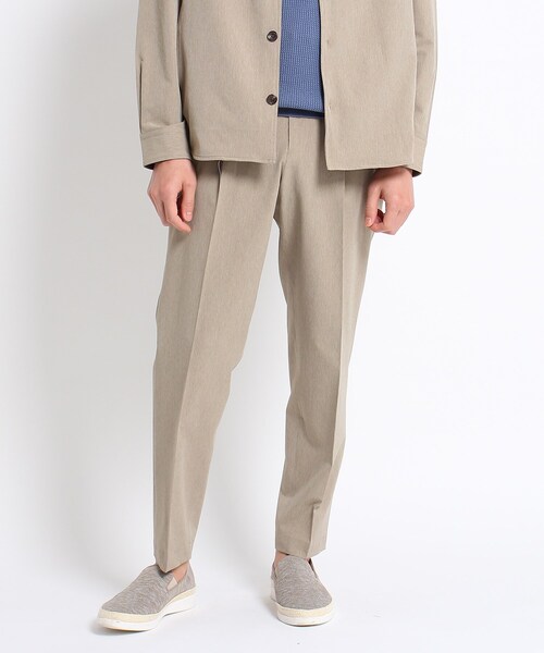 TAKEO KIKUCHI(タケオキクチ)の「◆4WAY リップストップ シャンブレー イージーパンツ(スーツパンツ・メンズ・サンドベージュ/ブラック/ネイビー/チャコールグレー・03/02/04/01)」の3枚目の写真