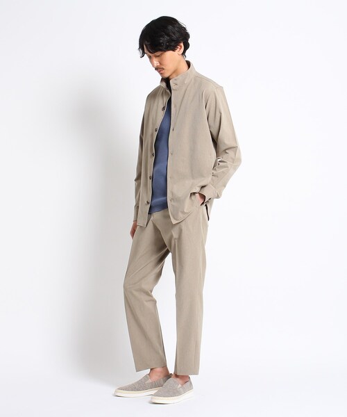 TAKEO KIKUCHI(タケオキクチ)の「◆4WAY リップストップ シャンブレー イージーパンツ(スーツパンツ・メンズ・サンドベージュ/ブラック/ネイビー/チャコールグレー・03/02/04/01)」の11枚目の写真