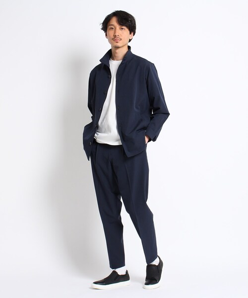 TAKEO KIKUCHI(タケオキクチ)の「◆4WAY リップストップ シャンブレー イージーパンツ(スーツパンツ・メンズ・サンドベージュ/ブラック/ネイビー/チャコールグレー・03/02/04/01)」の7枚目の写真