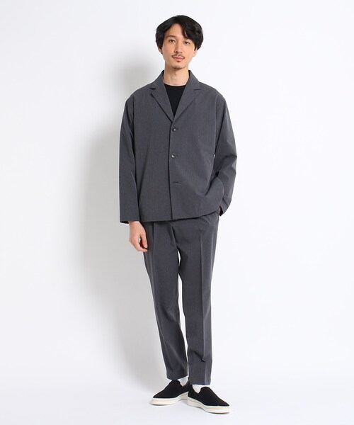 TAKEO KIKUCHI(タケオキクチ)の「◆4WAY リップストップ シャンブレー イージーパンツ(スーツパンツ・メンズ・サンドベージュ/ブラック/ネイビー/チャコールグレー・03/02/04/01)」の10枚目の写真