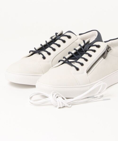 NICOLE CLUB FOR MEN（ニコルクラブフォーメン）の「サイドジップースニーカー（スニーカー・メンズ・ホワイト/チャコールグレー/ネイビー・27.5cm/25.5cm/26.5cm）」の11枚目の写真