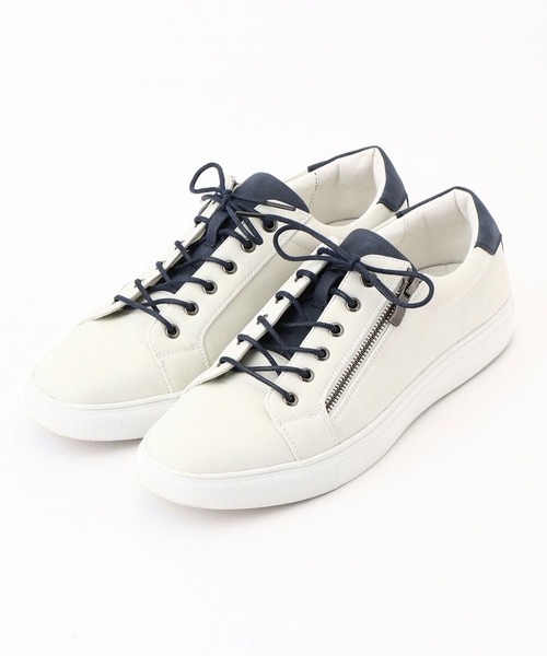 NICOLE CLUB FOR MEN（ニコルクラブフォーメン）の「サイドジップースニーカー（スニーカー・メンズ・ホワイト/チャコールグレー/ネイビー・27.5cm/25.5cm/26.5cm）」の6枚目の写真