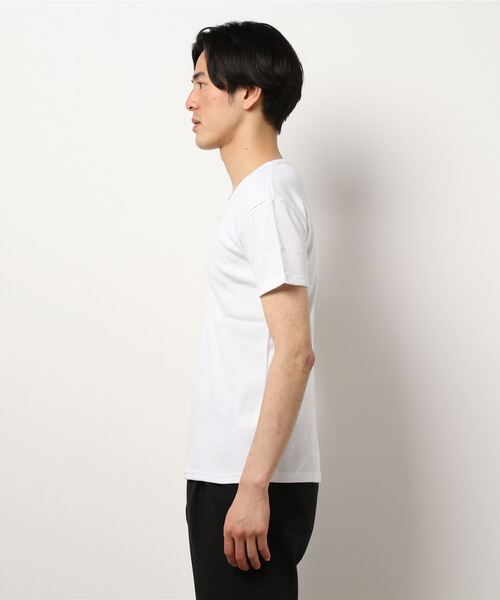 PARKS TOKYO SELECT（パークストウキョウセレクト）の「【BS】テレコ S/S VN（Tシャツ/カットソー・メンズ・ホワイト/ブラック/ネイビー/杢グレー・M/L）」の6枚目の写真