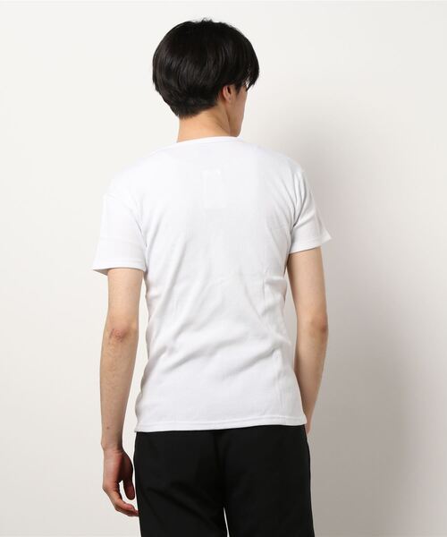 PARKS TOKYO SELECT（パークストウキョウセレクト）の「【BS】テレコ S/S VN（Tシャツ/カットソー・メンズ・ホワイト/ブラック/ネイビー/杢グレー・M/L）」の5枚目の写真