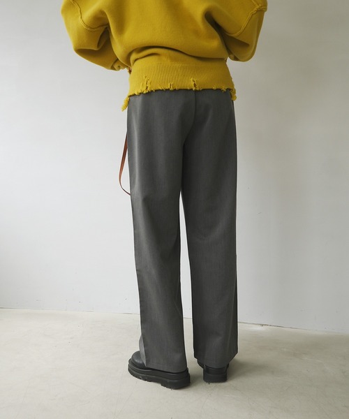 c.u.l（シーユーエル）の「【c.u.l:w】ハイウエストパンツ ワイドカラースラックス culw45（スラックス・レディース・グレー/ベージュ/ブラック・M/L）」の20枚目の写真