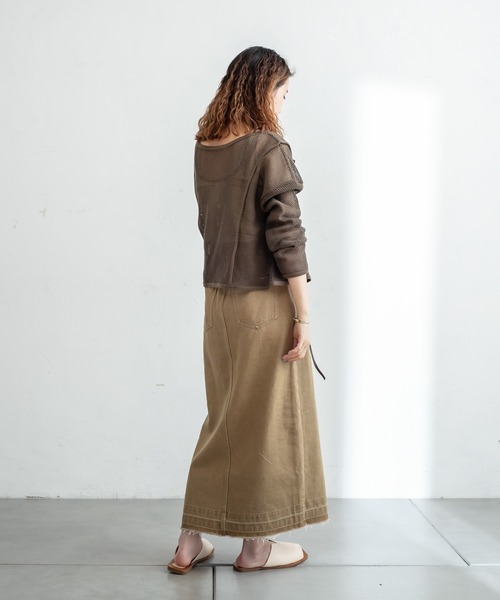 mystic（ミスティック）の「メッシュ2WAYカーディガン（カーディガン/ボレロ・レディース・ベージュ/オリーブ/アイボリー・FREE）」の13枚目の写真