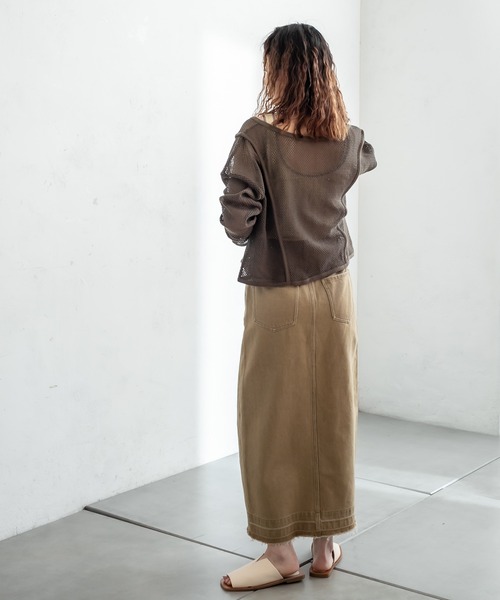 mystic（ミスティック）の「メッシュ2WAYカーディガン（カーディガン/ボレロ・レディース・ベージュ/オリーブ/アイボリー・FREE）」の14枚目の写真