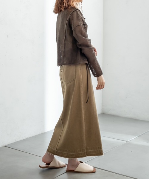 mystic（ミスティック）の「メッシュ2WAYカーディガン（カーディガン/ボレロ・レディース・ベージュ/オリーブ/アイボリー・FREE）」の15枚目の写真