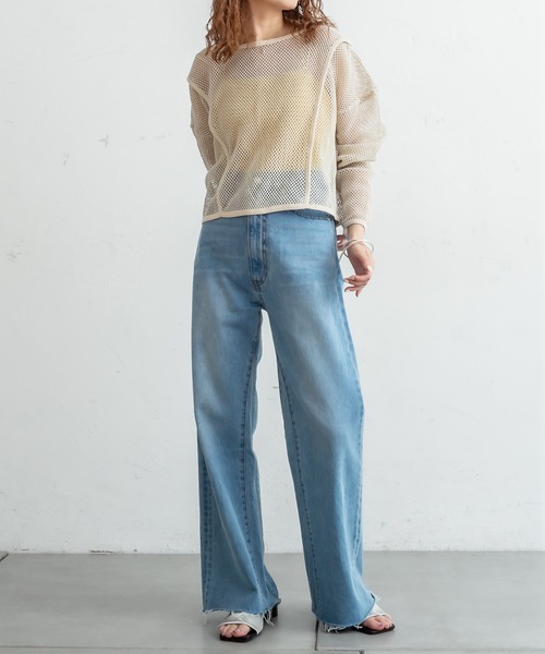 mystic（ミスティック）の「メッシュ2WAYカーディガン（カーディガン/ボレロ・レディース・ベージュ/オリーブ/アイボリー・FREE）」の19枚目の写真