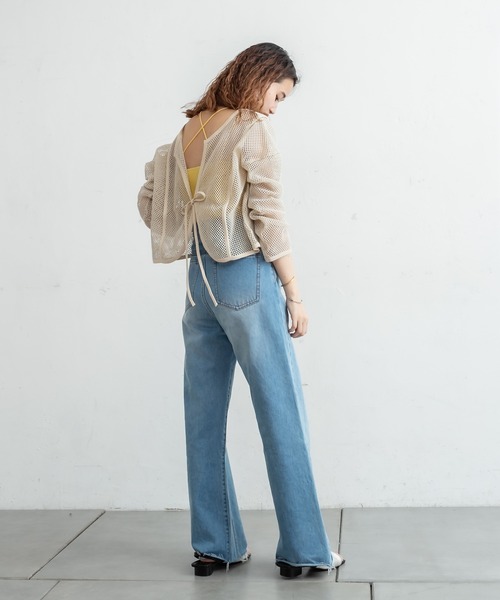 mystic（ミスティック）の「メッシュ2WAYカーディガン（カーディガン/ボレロ・レディース・ベージュ/オリーブ/アイボリー・FREE）」の20枚目の写真