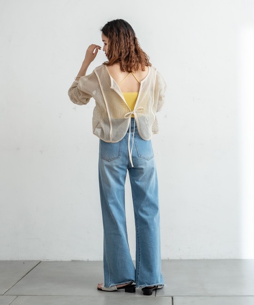 mystic（ミスティック）の「メッシュ2WAYカーディガン（カーディガン/ボレロ・レディース・ベージュ/オリーブ/アイボリー・FREE）」の21枚目の写真