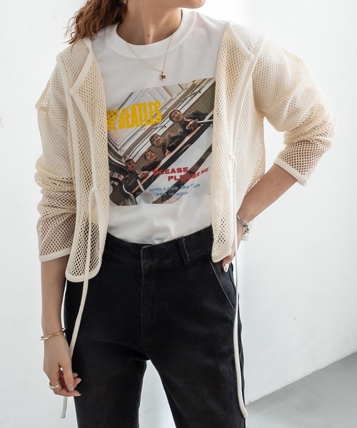 mystic（ミスティック）の「メッシュ2WAYカーディガン（カーディガン/ボレロ・レディース・ベージュ/オリーブ/アイボリー・FREE）」の11枚目の写真