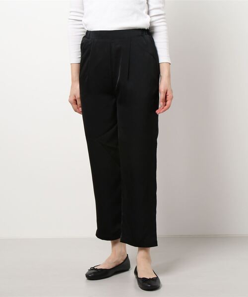 AULI（アウリィ）の「【低身長向けサイズ】サテンリラックスパンツ（その他パンツ・レディース・ブラック/ブルーグリーン/グレイッシュベージュ・XS）」の16枚目の写真