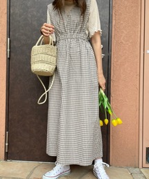 WEGO | WEGO/【ZOZOTOWN＆一部店限定】2WAYロングギャザーワンピース(ワンピース)