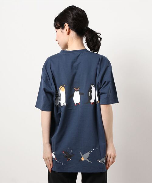 HOUSTON（ヒューストン）の「【HOUSTON】PRINT TEE(PENGUIN)（Tシャツ/カットソー・メンズ・ホワイト/ブラック/ブルー/キャメル・LARGE/X-LARGE/MEDIUM）」の8枚目の写真
