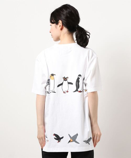 HOUSTON（ヒューストン）の「【HOUSTON】PRINT TEE(PENGUIN)（Tシャツ/カットソー・メンズ・ホワイト/ブラック/ブルー/キャメル・LARGE/X-LARGE/MEDIUM）」の9枚目の写真