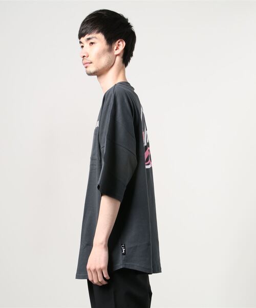 chillax(チラックス)の「CHILLAX/チラックス 半袖Tシャツ 212OO1ST257CL(Tシャツ/カットソー・メンズ・ホワイト/グレー・L/M)」の3枚目の写真