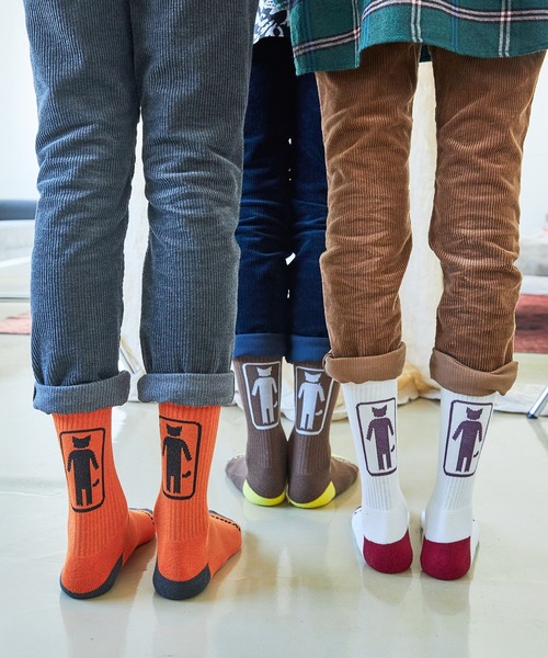 AlexanderLeeChang（アレキサンダーリーチャン）の「AlexanderLeeChang アレキサンダーリーチャン / NYANCOFFEE SOCKS ニャンコーヒーソックス 靴下 / AC052120（ソックス/靴下・メンズ・ホワイト/ブラウン/オレンジ・FREE）」の20枚目の写真