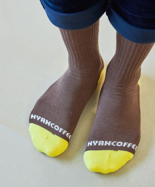 AlexanderLeeChang（アレキサンダーリーチャン）の「AlexanderLeeChang アレキサンダーリーチャン / NYANCOFFEE SOCKS ニャンコーヒーソックス 靴下 / AC052120（ソックス/靴下・メンズ・ホワイト/ブラウン/オレンジ・FREE）」の14枚目の写真