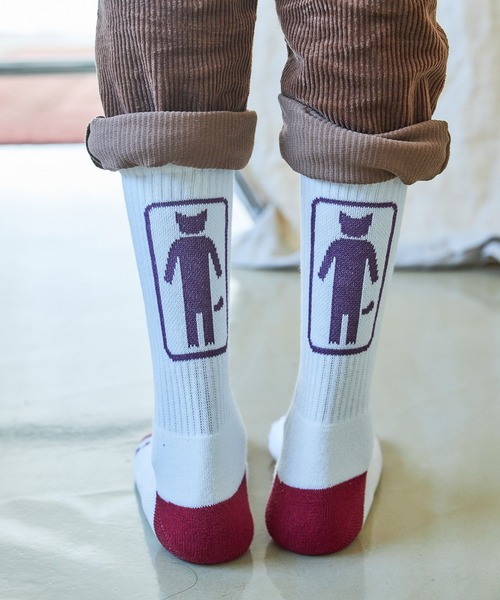 AlexanderLeeChang（アレキサンダーリーチャン）の「AlexanderLeeChang アレキサンダーリーチャン / NYANCOFFEE SOCKS ニャンコーヒーソックス 靴下 / AC052120（ソックス/靴下・メンズ・ホワイト/ブラウン/オレンジ・FREE）」の17枚目の写真