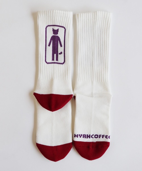 AlexanderLeeChang（アレキサンダーリーチャン）の「AlexanderLeeChang アレキサンダーリーチャン / NYANCOFFEE SOCKS ニャンコーヒーソックス 靴下 / AC052120（ソックス/靴下・メンズ・ホワイト/ブラウン/オレンジ・FREE）」の12枚目の写真