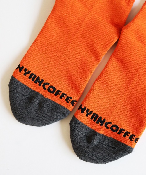 AlexanderLeeChang（アレキサンダーリーチャン）の「AlexanderLeeChang アレキサンダーリーチャン / NYANCOFFEE SOCKS ニャンコーヒーソックス 靴下 / AC052120（ソックス/靴下・メンズ・ホワイト/ブラウン/オレンジ・FREE）」の9枚目の写真