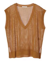 Green　Parks | すかし柄ニットベスト＊(ベスト)