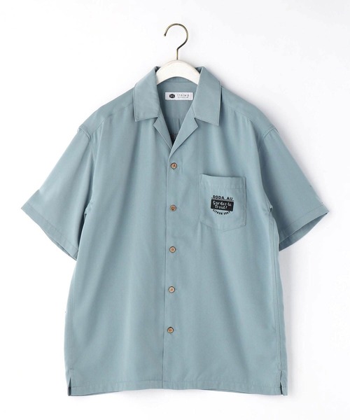 179/WG（イチナナキュウダブルジー）の「後ろ刺繍開襟シャツ（シャツ/ブラウス・レディース・ブルー/ブラック/オフホワイト/オレンジ・MEDIUM）」の8枚目の写真