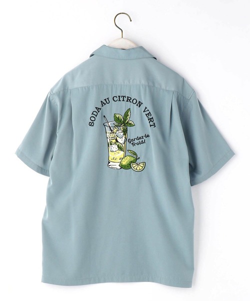 179/WG（イチナナキュウダブルジー）の「後ろ刺繍開襟シャツ（シャツ/ブラウス・レディース・ブルー/ブラック/オフホワイト/オレンジ・MEDIUM）」の16枚目の写真