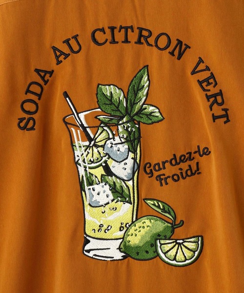 179/WG（イチナナキュウダブルジー）の「後ろ刺繍開襟シャツ（シャツ/ブラウス・レディース・ブルー/ブラック/オフホワイト/オレンジ・MEDIUM）」の17枚目の写真