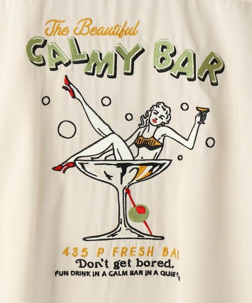 179/WG（イチナナキュウダブルジー）の「後ろ刺繍開襟シャツ（シャツ/ブラウス・レディース・ブルー/ブラック/オフホワイト/オレンジ・MEDIUM）」の9枚目の写真