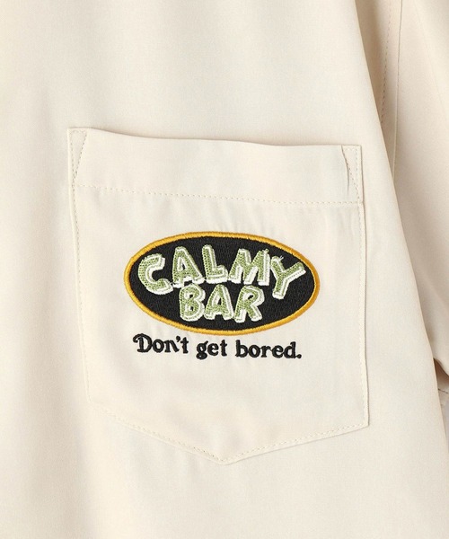 179/WG（イチナナキュウダブルジー）の「後ろ刺繍開襟シャツ（シャツ/ブラウス・レディース・ブルー/ブラック/オフホワイト/オレンジ・MEDIUM）」の5枚目の写真