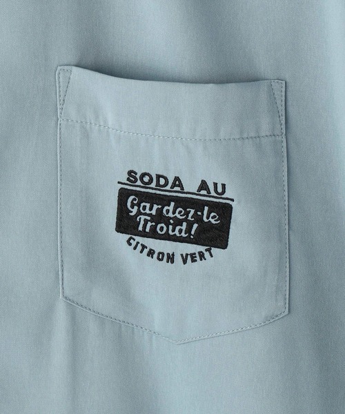 179/WG（イチナナキュウダブルジー）の「後ろ刺繍開襟シャツ（シャツ/ブラウス・レディース・ブルー/ブラック/オフホワイト/オレンジ・MEDIUM）」の22枚目の写真