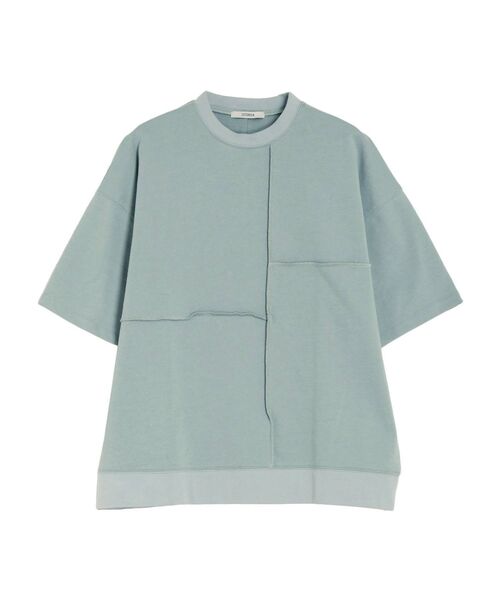COTORICA（コトリカ）の「パネルスイッチスエットルーズT（Tシャツ/カットソー・メンズ・オフホワイト/ライトブルー/ネイビー・MEDIUM/LARGE）」の3枚目の写真