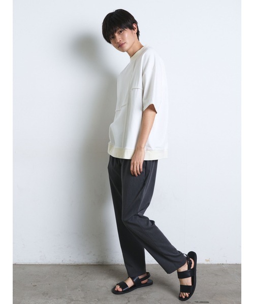 COTORICA（コトリカ）の「パネルスイッチスエットルーズT（Tシャツ/カットソー・メンズ・オフホワイト/ライトブルー/ネイビー・MEDIUM/LARGE）」の13枚目の写真