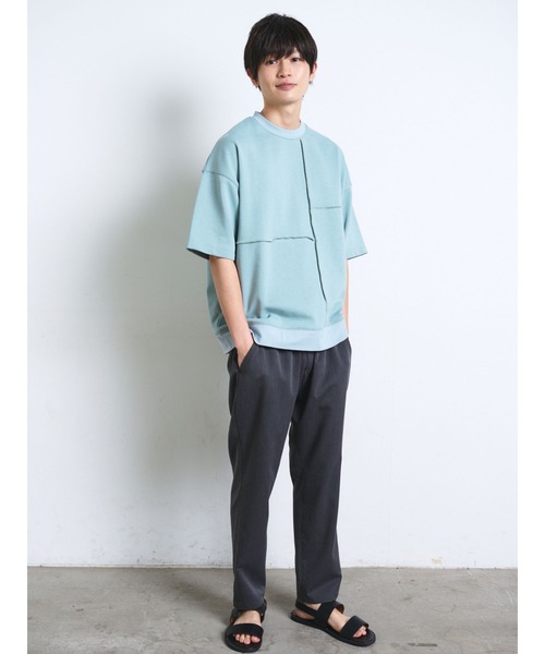 COTORICA（コトリカ）の「パネルスイッチスエットルーズT（Tシャツ/カットソー・メンズ・オフホワイト/ライトブルー/ネイビー・MEDIUM/LARGE）」の15枚目の写真