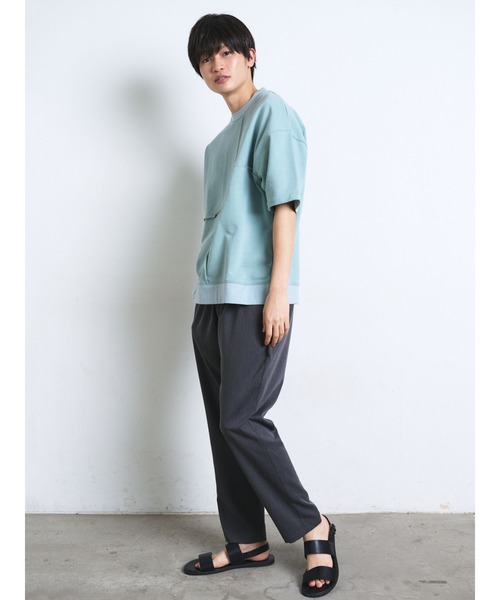 COTORICA（コトリカ）の「パネルスイッチスエットルーズT（Tシャツ/カットソー・メンズ・オフホワイト/ライトブルー/ネイビー・MEDIUM/LARGE）」の16枚目の写真