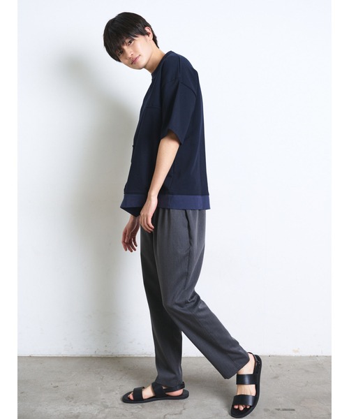 COTORICA（コトリカ）の「パネルスイッチスエットルーズT（Tシャツ/カットソー・メンズ・オフホワイト/ライトブルー/ネイビー・MEDIUM/LARGE）」の19枚目の写真