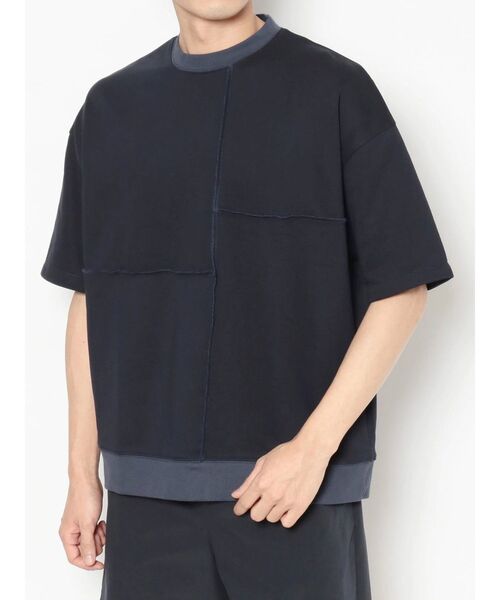 COTORICA（コトリカ）の「パネルスイッチスエットルーズT（Tシャツ/カットソー・メンズ・オフホワイト/ライトブルー/ネイビー・MEDIUM/LARGE）」の10枚目の写真