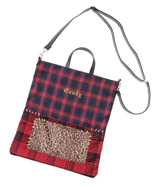 Candy Stripper（キャンディストリッパー）の「CANDY PATCHWORK SHOULDER バッグ（ショルダーバッグ・レディース・ブルー/パープル/レッド・FREE）」の3枚目の写真