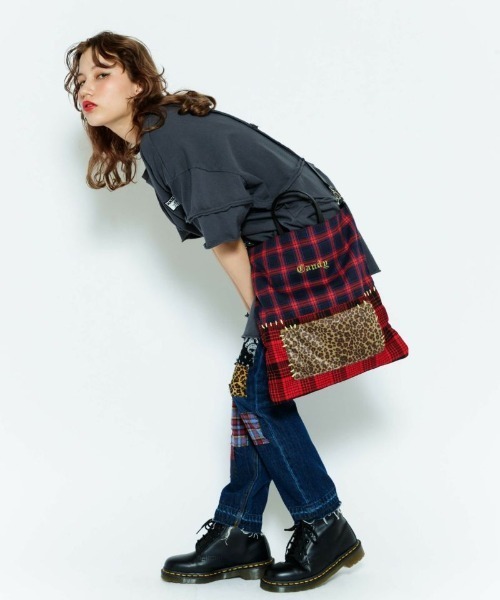 Candy Stripper（キャンディストリッパー）の「CANDY PATCHWORK SHOULDER バッグ（ショルダーバッグ・レディース・ブルー/パープル/レッド・FREE）」の4枚目の写真