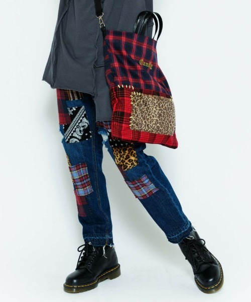 Candy Stripper（キャンディストリッパー）の「CANDY PATCHWORK SHOULDER バッグ（ショルダーバッグ・レディース・ブルー/パープル/レッド・FREE）」の5枚目の写真