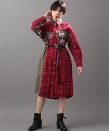 AVIREX | カスタムチェックシャツ/ CUSTOM CHECK SHIRT ONEPIECE(シャツワンピース)