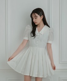 ANDGEEBEE | タックスカートシャツワンピ(シャツワンピース)