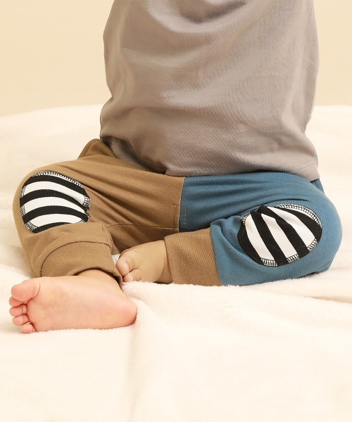 devirock（デビロック）の「ベビー ニーパッチパンツ（その他パンツ・キッズ・ベージュ/スミクロ/杢グレー/オートミール/ライトブラウン・80ｃｍ/90cm/70cm/100cm）」の4枚目の写真