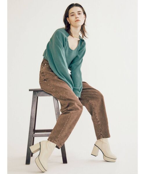 EVRIS（エヴリス）の「スリムチャンキーブーツ（ブーツ・レディース・ブラック/ブラウン/アイボリー/その他1・SMALL/MEDIUM/LARGE）」の20枚目の写真