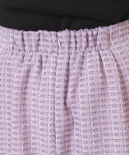 MIIA（ミーア）の「キラキラツィードフレアスカート（スカート・レディース・ブラック/パープル/オフホワイト・FREE）」の13枚目の写真