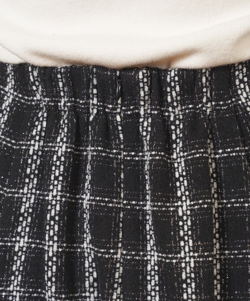 MIIA（ミーア）の「キラキラツィードフレアスカート（スカート・レディース・ブラック/パープル/オフホワイト・FREE）」の15枚目の写真